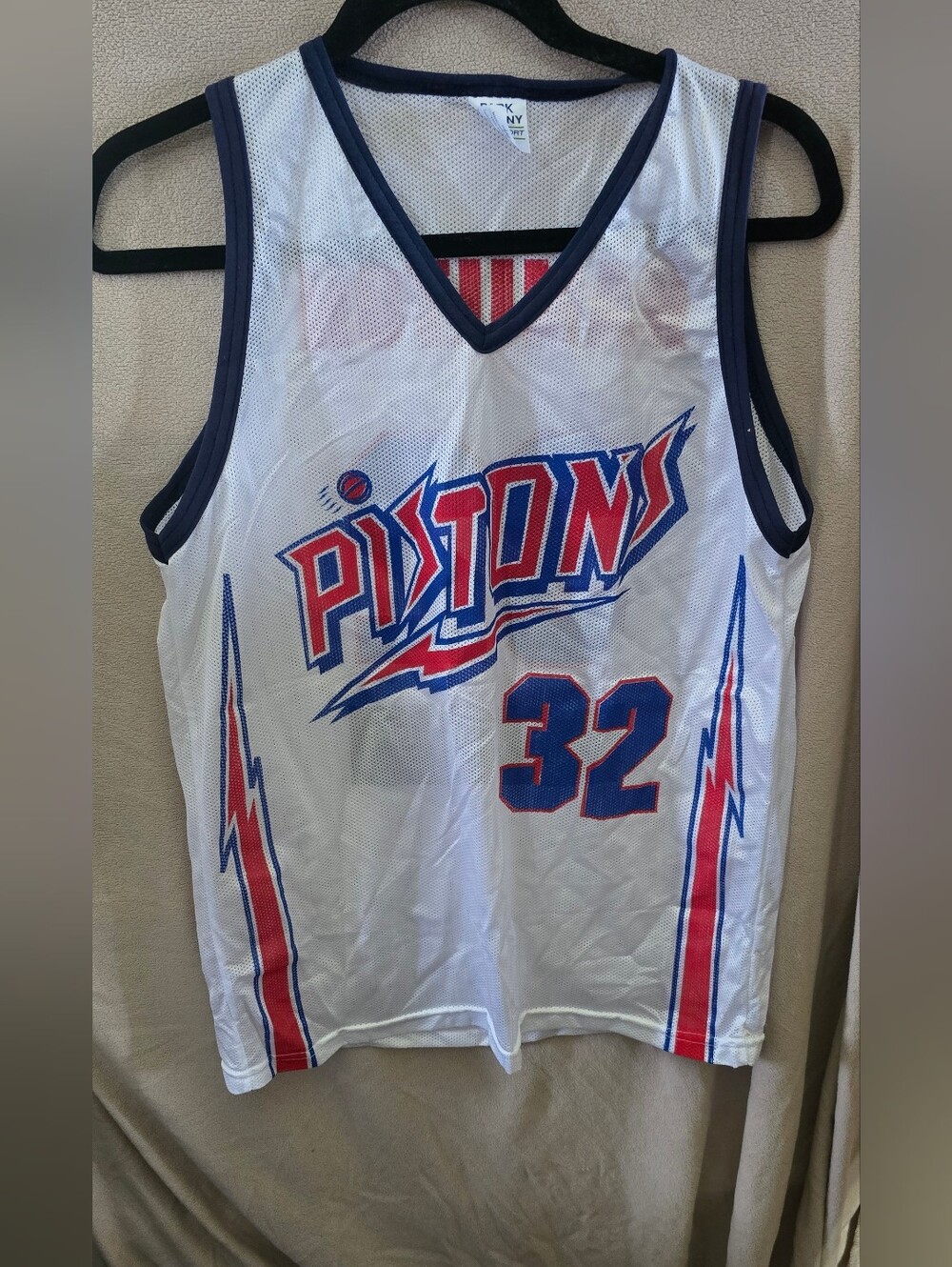 Detroit Pistons #32 Hamilton White Retro Basketball Jersey